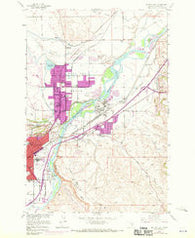 Billings East Montana Historical topographic map, 1:24000 scale, 7.5 X 7.5 Minute, Year 1956