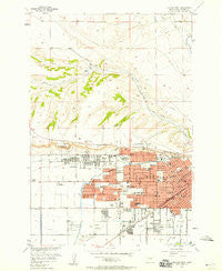 Billings West Montana Historical topographic map, 1:24000 scale, 7.5 X 7.5 Minute, Year 1957