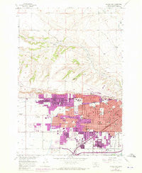 Billings West Montana Historical topographic map, 1:24000 scale, 7.5 X 7.5 Minute, Year 1957