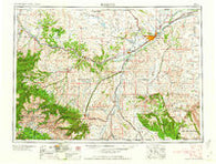 Billings Montana Historical topographic map, 1:250000 scale, 1 X 2 Degree, Year 1958