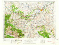 Billings Montana Historical topographic map, 1:250000 scale, 1 X 2 Degree, Year 1954