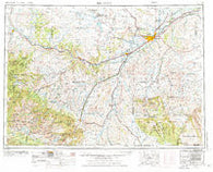 Billings Montana Historical topographic map, 1:250000 scale, 1 X 2 Degree, Year 1954