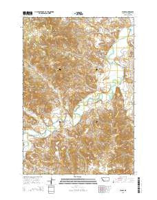 Birney Montana Current topographic map, 1:24000 scale, 7.5 X 7.5 Minute, Year 2014