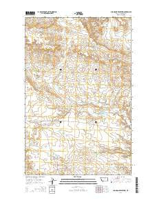 Bison Bone Reservoir Montana Current topographic map, 1:24000 scale, 7.5 X 7.5 Minute, Year 2014