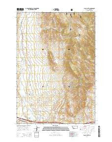 Black Butte Montana Current topographic map, 1:24000 scale, 7.5 X 7.5 Minute, Year 2014