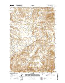 Black Butte Mountain Montana Current topographic map, 1:24000 scale, 7.5 X 7.5 Minute, Year 2014