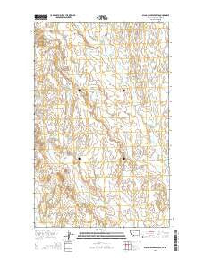 Black Calf Reservoir Montana Current topographic map, 1:24000 scale, 7.5 X 7.5 Minute, Year 2014