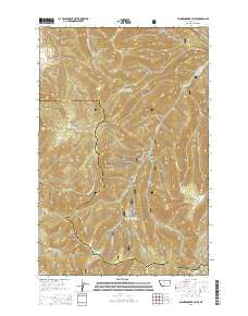 Blankenbaker Flats Montana Current topographic map, 1:24000 scale, 7.5 X 7.5 Minute, Year 2014