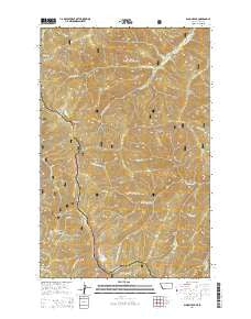 Bloom Peak Montana Current topographic map, 1:24000 scale, 7.5 X 7.5 Minute, Year 2014