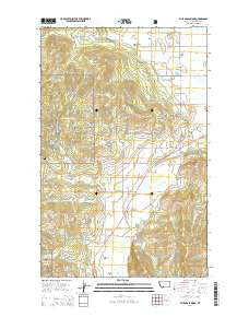 Blue Grass Ridge Montana Current topographic map, 1:24000 scale, 7.5 X 7.5 Minute, Year 2014