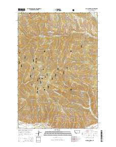 Blue Mountain Montana Current topographic map, 1:24000 scale, 7.5 X 7.5 Minute, Year 2014
