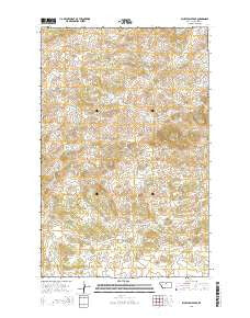 Blue Stone Peak Montana Current topographic map, 1:24000 scale, 7.5 X 7.5 Minute, Year 2014