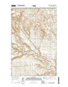 Bobcat Coulee NE Montana Current topographic map, 1:24000 scale, 7.5 X 7.5 Minute, Year 2014