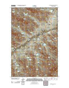 Bomber Coulee Montana Historical topographic map, 1:24000 scale, 7.5 X 7.5 Minute, Year 2011
