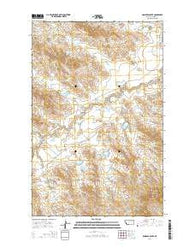 Bomber Coulee Montana Current topographic map, 1:24000 scale, 7.5 X 7.5 Minute, Year 2014