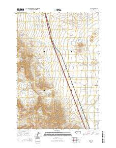 Bond Montana Current topographic map, 1:24000 scale, 7.5 X 7.5 Minute, Year 2014