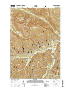Boulder Peak Montana Current topographic map, 1:24000 scale, 7.5 X 7.5 Minute, Year 2014