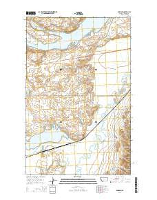 Bowdoin Montana Current topographic map, 1:24000 scale, 7.5 X 7.5 Minute, Year 2014