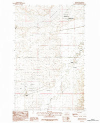 Bowdoin Montana Historical topographic map, 1:24000 scale, 7.5 X 7.5 Minute, Year 1984