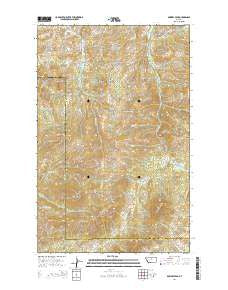 Bowery Peak Montana Current topographic map, 1:24000 scale, 7.5 X 7.5 Minute, Year 2014