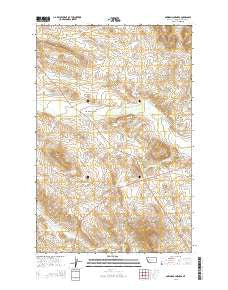 Bowmans Corners Montana Current topographic map, 1:24000 scale, 7.5 X 7.5 Minute, Year 2014