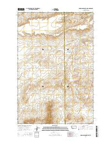 Bowmans Corners NE Montana Current topographic map, 1:24000 scale, 7.5 X 7.5 Minute, Year 2014