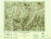 Bozeman Montana Historical topographic map, 1:250000 scale, 1 X 2 Degree, Year 1955