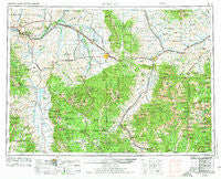 Bozeman Montana Historical topographic map, 1:250000 scale, 1 X 2 Degree, Year 1958