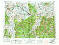 Bozeman Montana Historical topographic map, 1:250000 scale, 1 X 2 Degree, Year 1958