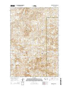 Bracket Butte Montana Current topographic map, 1:24000 scale, 7.5 X 7.5 Minute, Year 2014