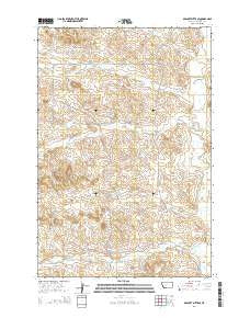 Bracket Butte SE Montana Current topographic map, 1:24000 scale, 7.5 X 7.5 Minute, Year 2014