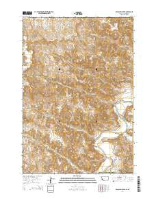 Bradshaw Creek Montana Current topographic map, 1:24000 scale, 7.5 X 7.5 Minute, Year 2014