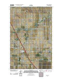 Brady Montana Historical topographic map, 1:24000 scale, 7.5 X 7.5 Minute, Year 2011