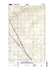 Brady Montana Current topographic map, 1:24000 scale, 7.5 X 7.5 Minute, Year 2014