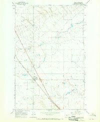 Brady Montana Historical topographic map, 1:24000 scale, 7.5 X 7.5 Minute, Year 1967