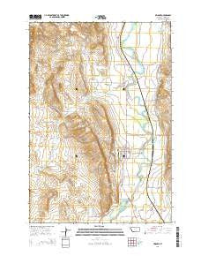 Bridger Montana Current topographic map, 1:24000 scale, 7.5 X 7.5 Minute, Year 2014