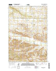 Briggs Coulee Montana Current topographic map, 1:24000 scale, 7.5 X 7.5 Minute, Year 2014