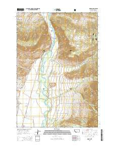 Brisbin Montana Current topographic map, 1:24000 scale, 7.5 X 7.5 Minute, Year 2014