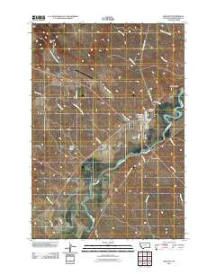 Broadus Montana Historical topographic map, 1:24000 scale, 7.5 X 7.5 Minute, Year 2011
