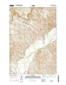 Broadus Montana Current topographic map, 1:24000 scale, 7.5 X 7.5 Minute, Year 2014