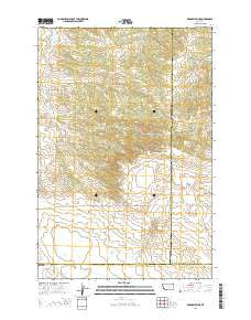 Broadview NE Montana Current topographic map, 1:24000 scale, 7.5 X 7.5 Minute, Year 2014