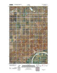 Brockton Montana Historical topographic map, 1:24000 scale, 7.5 X 7.5 Minute, Year 2011