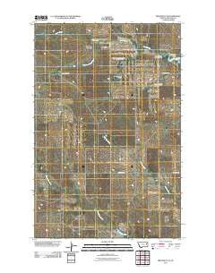 Brockway NE Montana Historical topographic map, 1:24000 scale, 7.5 X 7.5 Minute, Year 2011