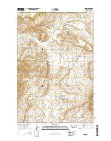 Brooks Montana Current topographic map, 1:24000 scale, 7.5 X 7.5 Minute, Year 2014