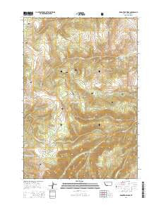 Broomtail Ridge Montana Current topographic map, 1:24000 scale, 7.5 X 7.5 Minute, Year 2014