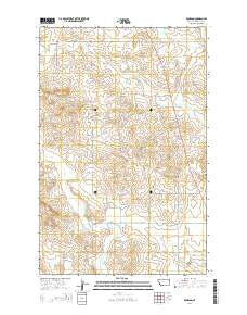 Brorson Montana Current topographic map, 1:24000 scale, 7.5 X 7.5 Minute, Year 2014
