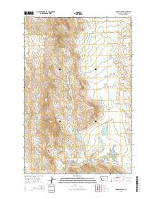 Brown Coulee Montana Current topographic map, 1:24000 scale, 7.5 X 7.5 Minute, Year 2014
