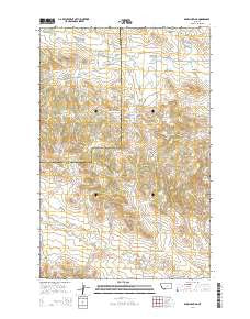 Brown Spring Montana Current topographic map, 1:24000 scale, 7.5 X 7.5 Minute, Year 2014