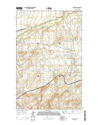 Browning Montana Current topographic map, 1:24000 scale, 7.5 X 7.5 Minute, Year 2014