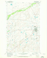 Browning Montana Historical topographic map, 1:24000 scale, 7.5 X 7.5 Minute, Year 1968